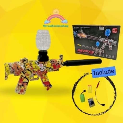 myrainbow mainan viral terbaru anak laki gun electric toy gun 15X26cm mainan tembakan watergel otoma