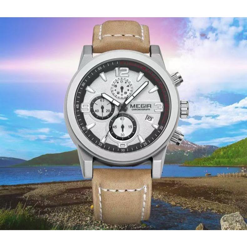 Meigel/MEGIR Men's Watch Men's Watch Three Eye Luminous Waterproof Sports Watch