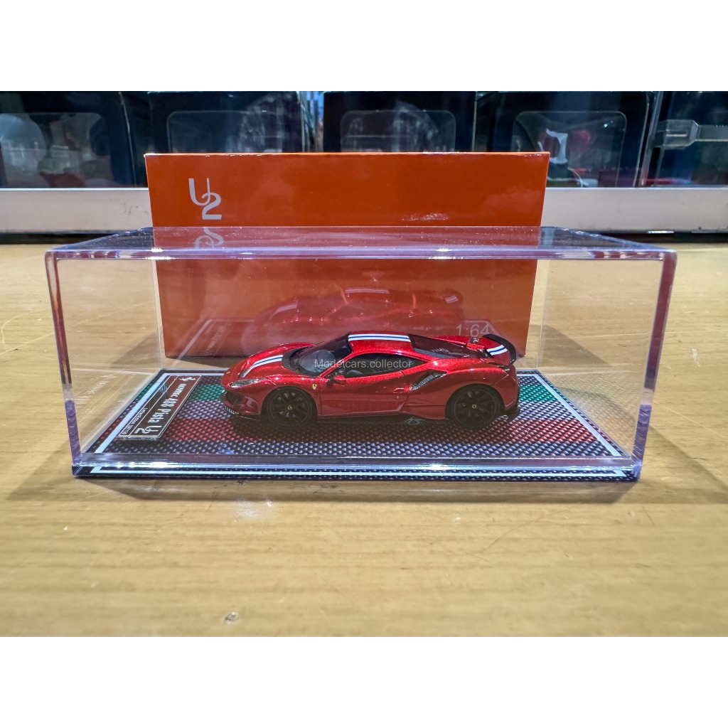 64 U2 Model Ferrari 488 Pista Novitec Red