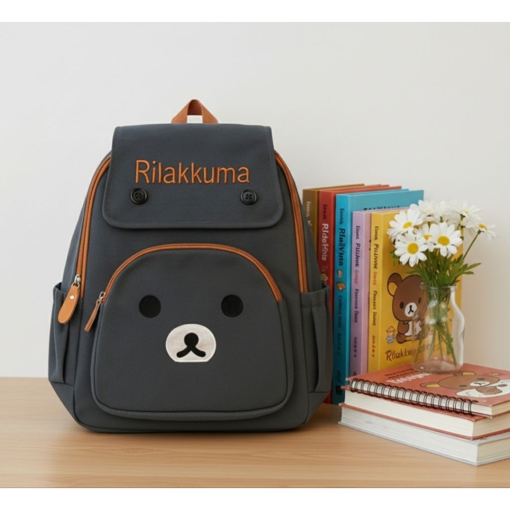 TAS Ransel Sekolah ANAKCWE RILAKKUMA/ Tas motif beruang Tas ransel sekolah