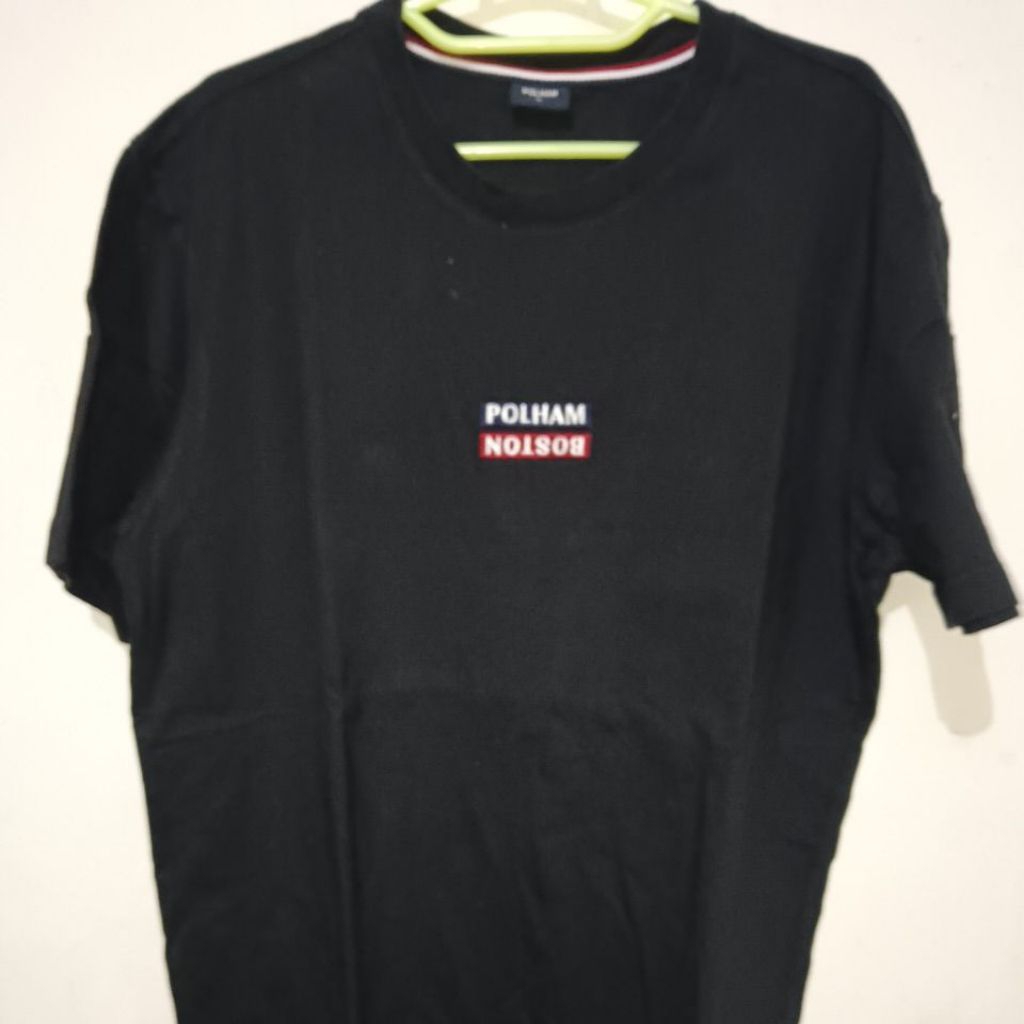 Dua Kaos Polham lengan pendek second warna light new unisex