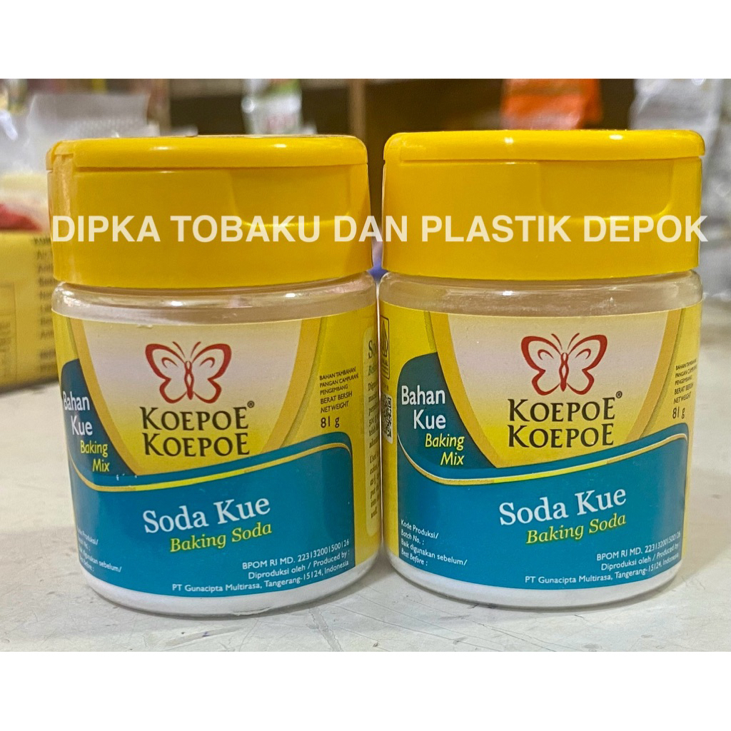 soda kue koepoe koepoe kupu kupu botol 81gr