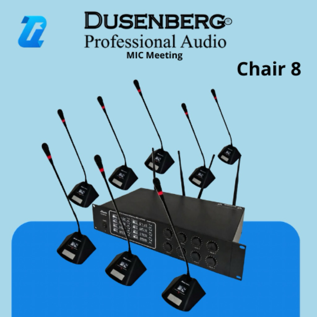 Mic Conference Dusenberg Chair 8 UHF 8 Channel Wireless Microphone Profesional