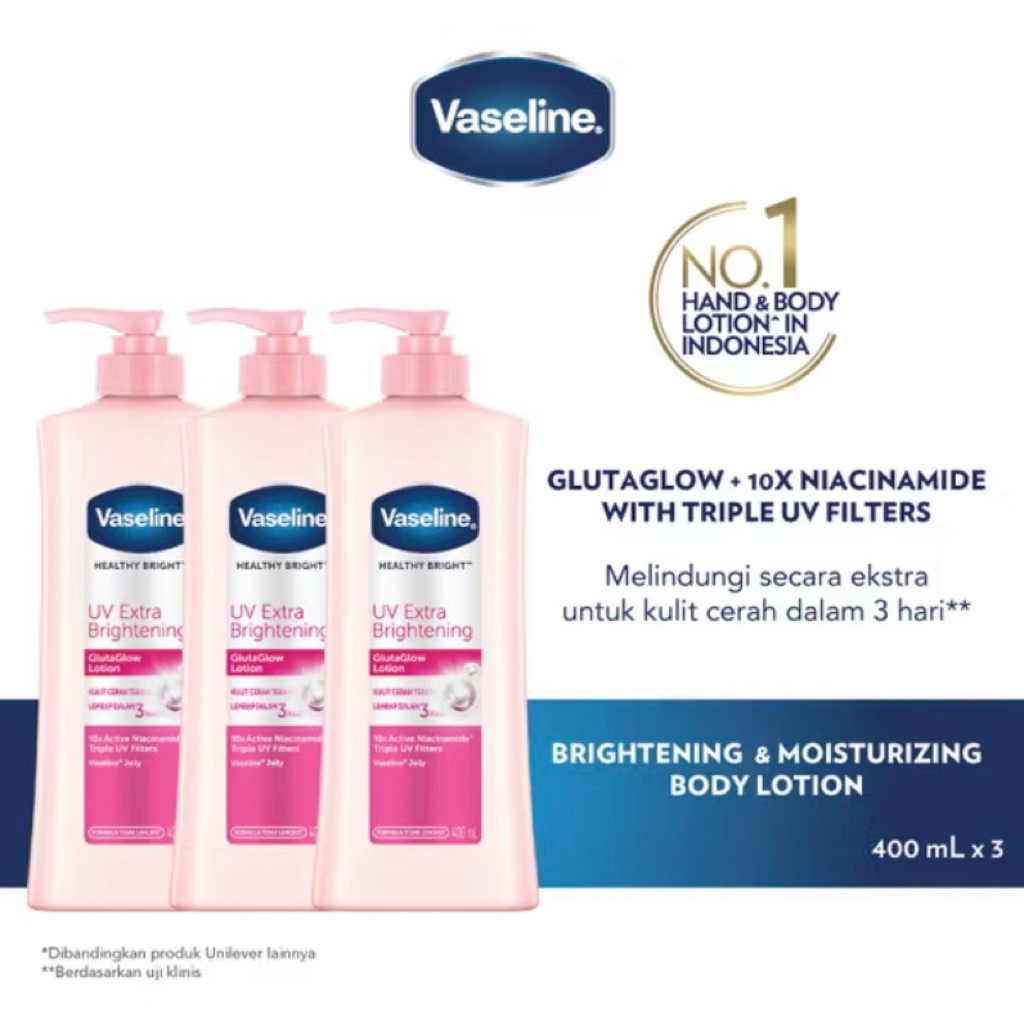 Vaseline jumbo 400ml triple pack