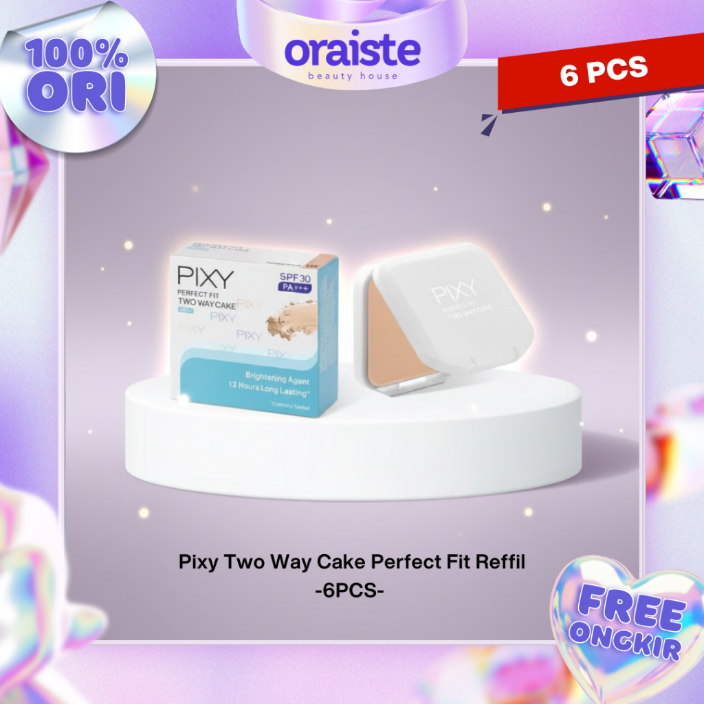 GROSIR - PIXY TWC Perfect Fit Refill 12.2gr - Bedak Padat Ringan untuk Hasil Natural - 6 PCS
