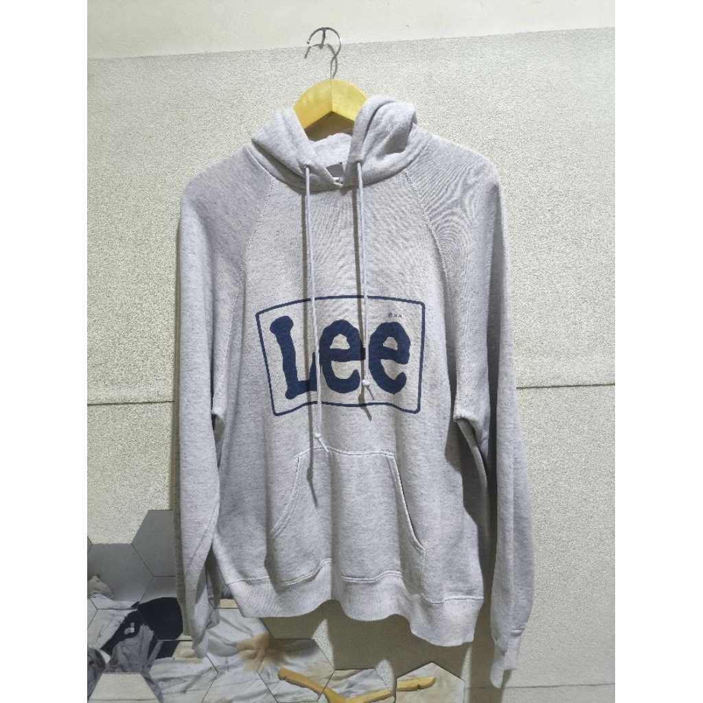 Hoodie Pullover Lee Grey Size L fit XL Original