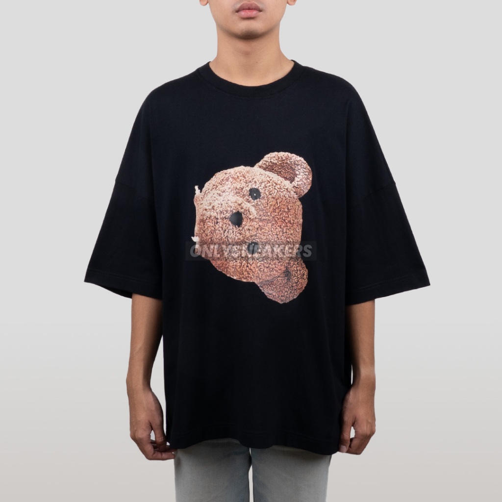 PALM ANGELS BIG BEAR OVER BLACK TEE