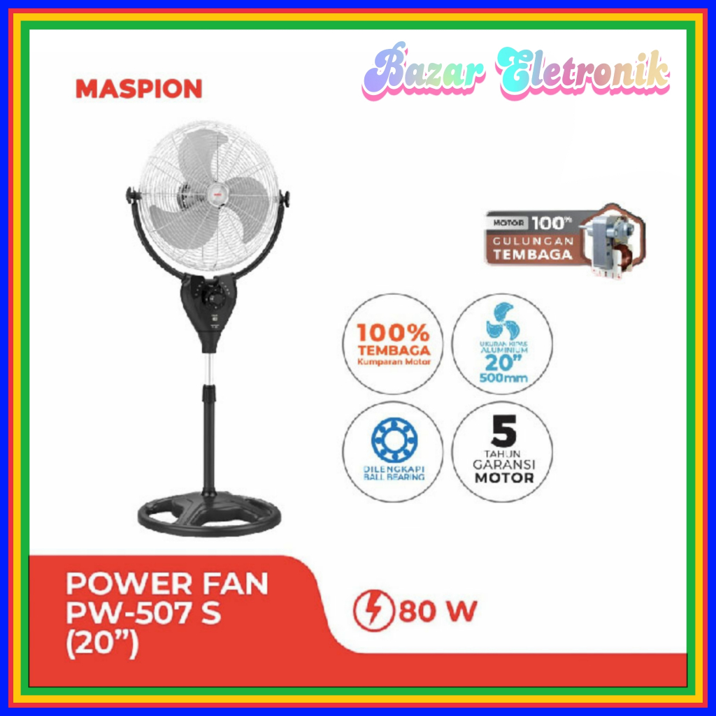 KIPAS ANGIN BERDIRI MASPION PW 507 / STAND FAN MASPION PW 507 / STAND FAN MASPION / STAND FAN
