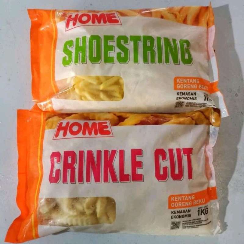 Kentang Goreng Home Crinkle/Shoestring1kg - Frozen Food
