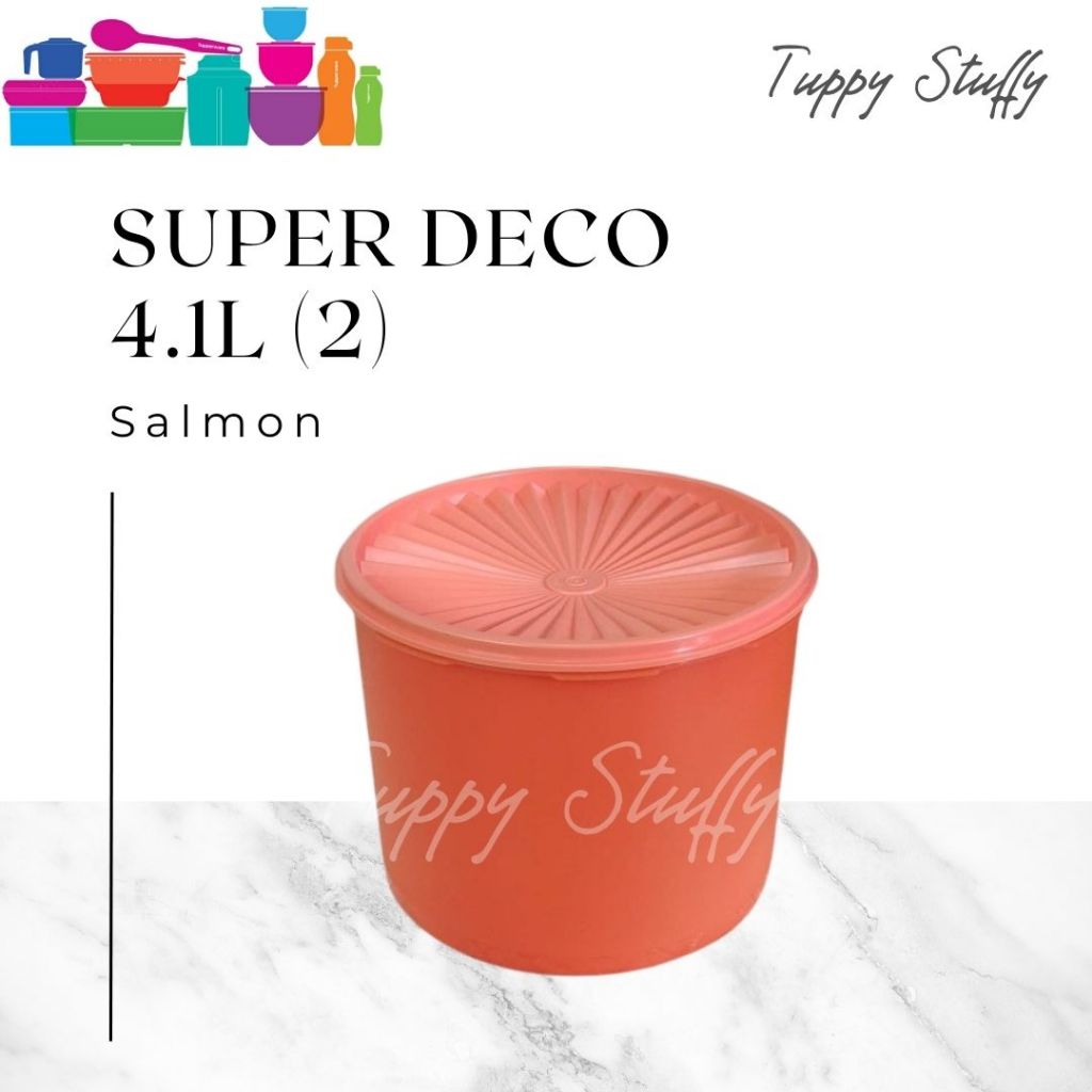 Tupperware Super Deco 4.1L  | Toples Kerupuk 4L Ori Tupperware / Toples makanan ringan