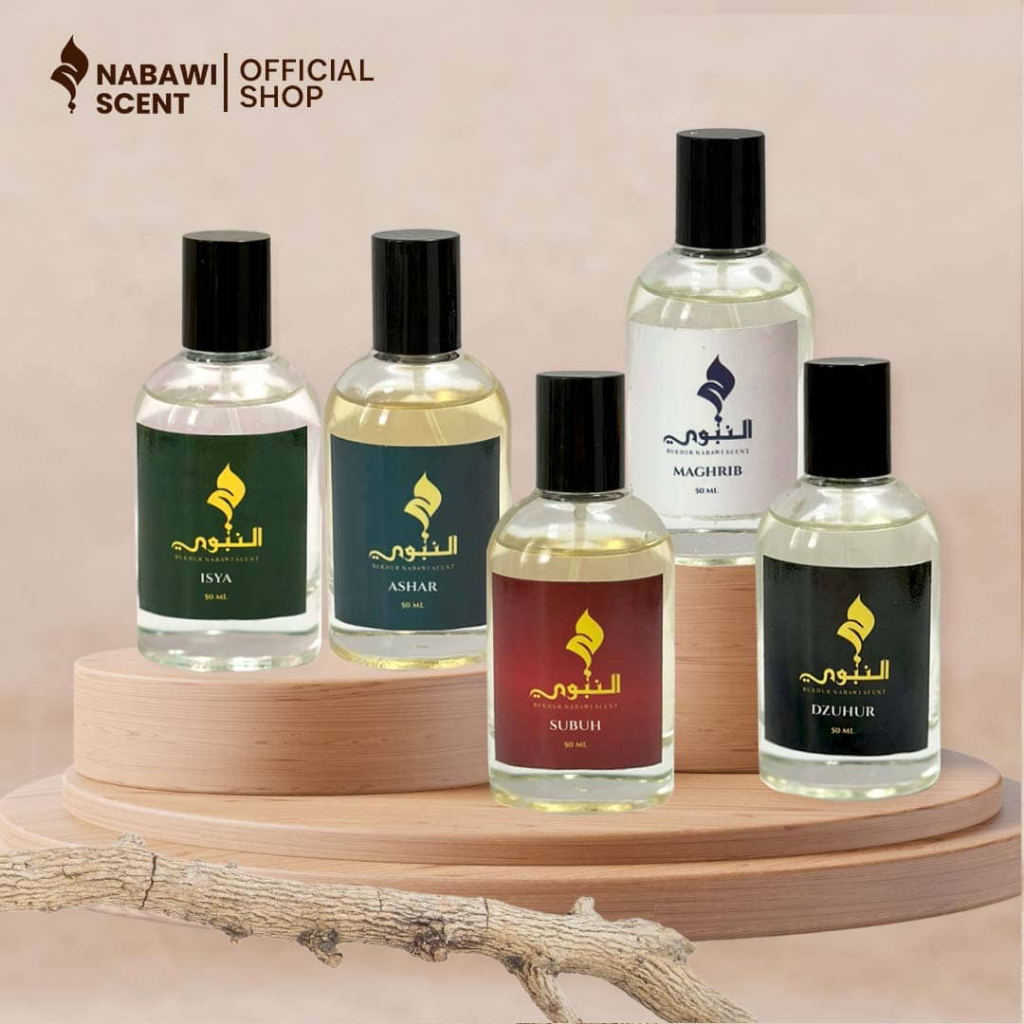 Nabawi Scent Parfum sholat 5 waktu - parfum islami pria wanita tahan lama parfume makkah mekah farfu