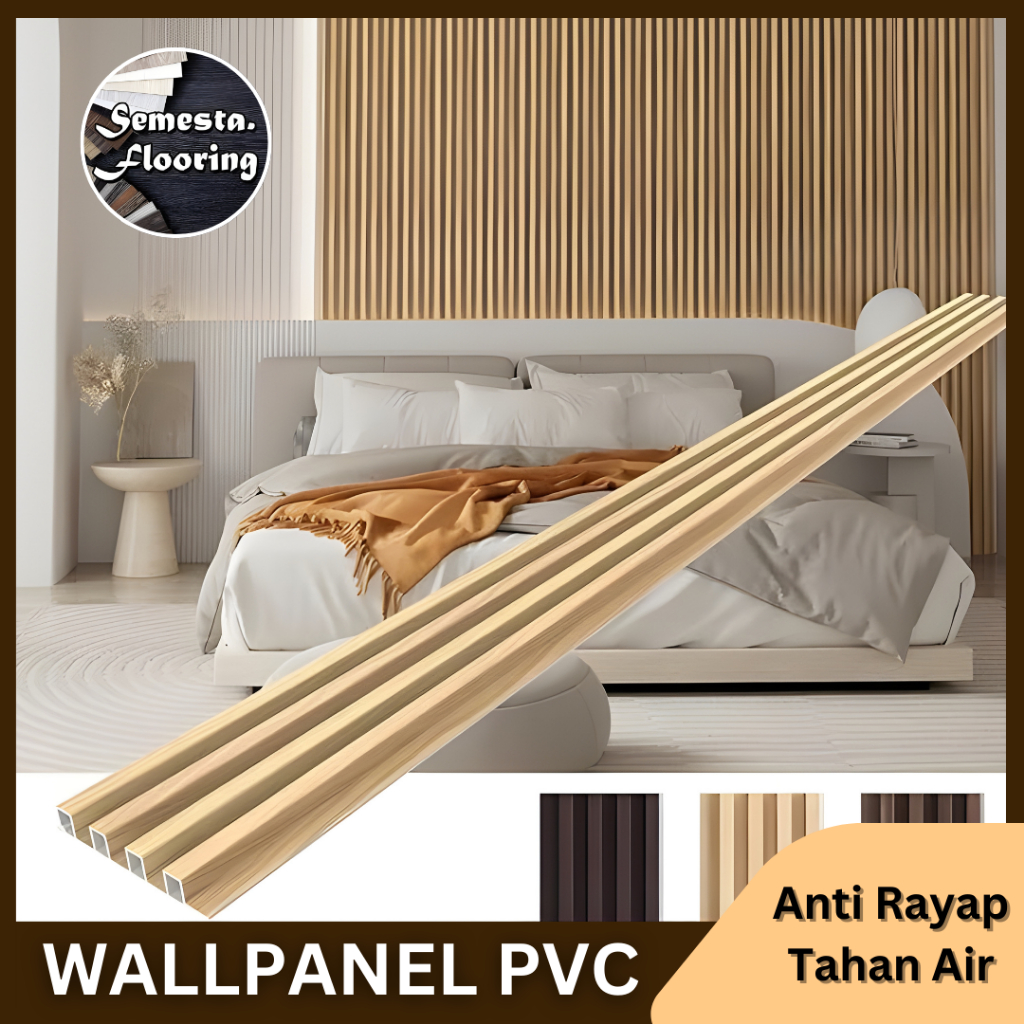 Wood Panel PVC / 2.9 meter x 16cm PVC Wall Panel / PVC Wallpanel / Panel Dinding PVC
