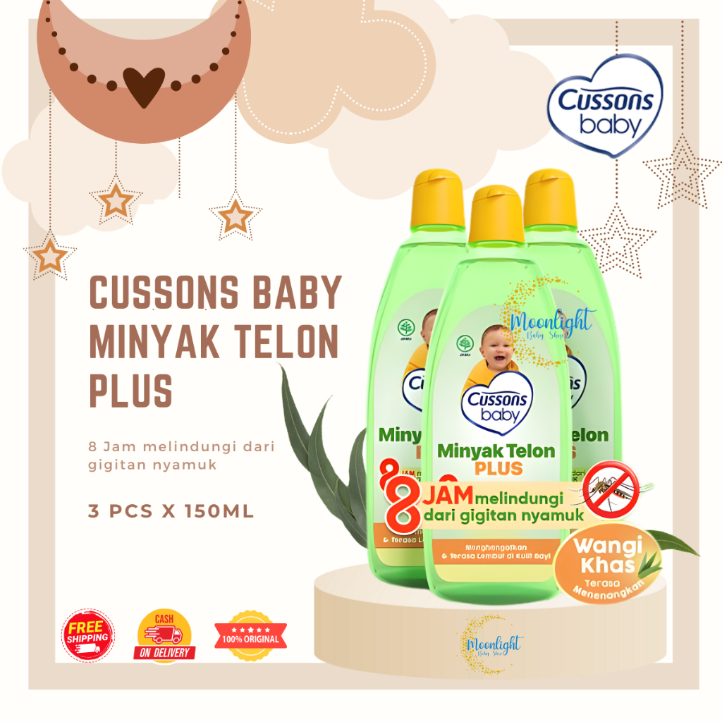 3 Pcs Minyak Telon Cussons Baby 150ml