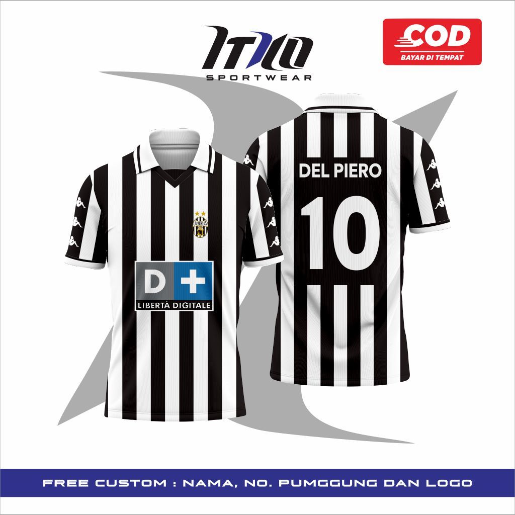 JERSEY RETRO JUVE 1999/2000 FULLPRINT FREE NICKNAME//BAJU BOLA JUVENTUS//KAOS VINTAGE