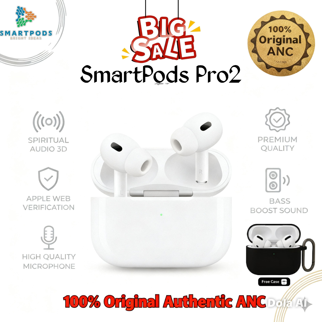 SmartPods Pro Gen 2 With Active Noice Cancellation 100% ANC [BISA COD]