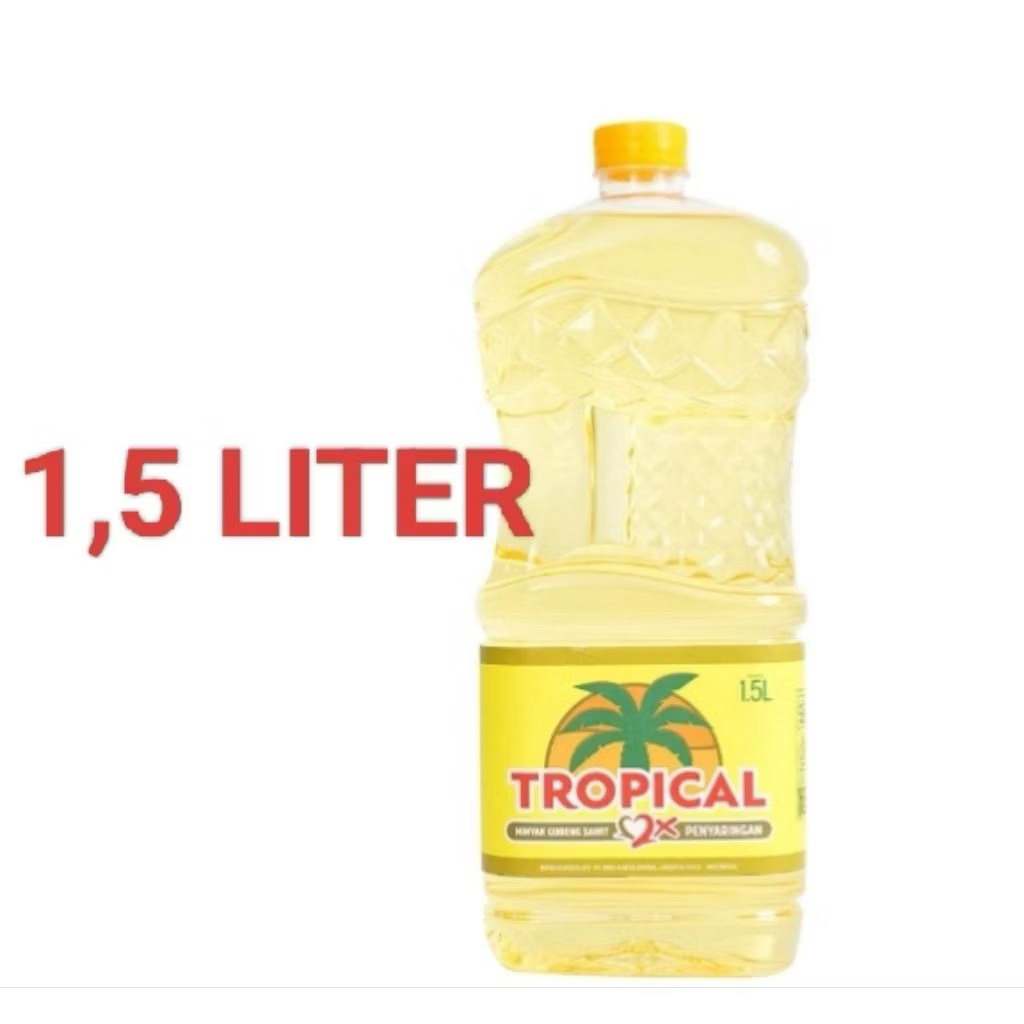 Minyak Goreng Tropical 1,5 Liter - Dua Kali Penyaringan, Kualitas Jernih, Kemasan Praktis