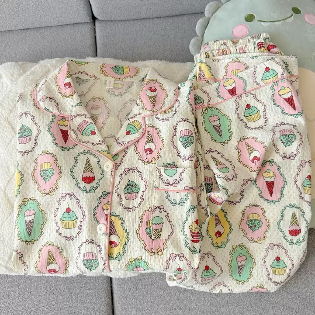 A41 - Piyama Wanita -  Sleepwear - Baju Tidur Premium - Piyama Lengan Panjang  - Baju Tidur Lucu
