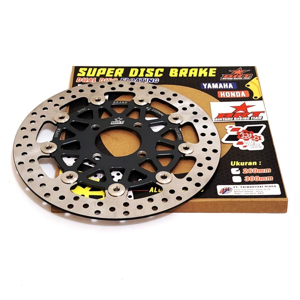 PIRINGAN CAKRAM BRT DISC BRAKE 260 mm BRT YAMAHA RX KING JUPITER MIO HONDA BEAT SCOOPY VARIO Discbra