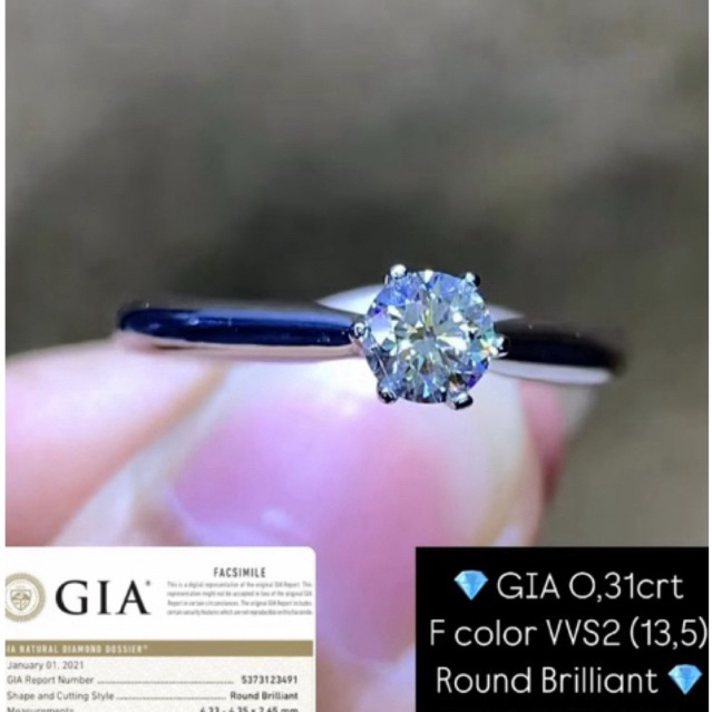 cincin berlian eropa solitaire mas putih 75%