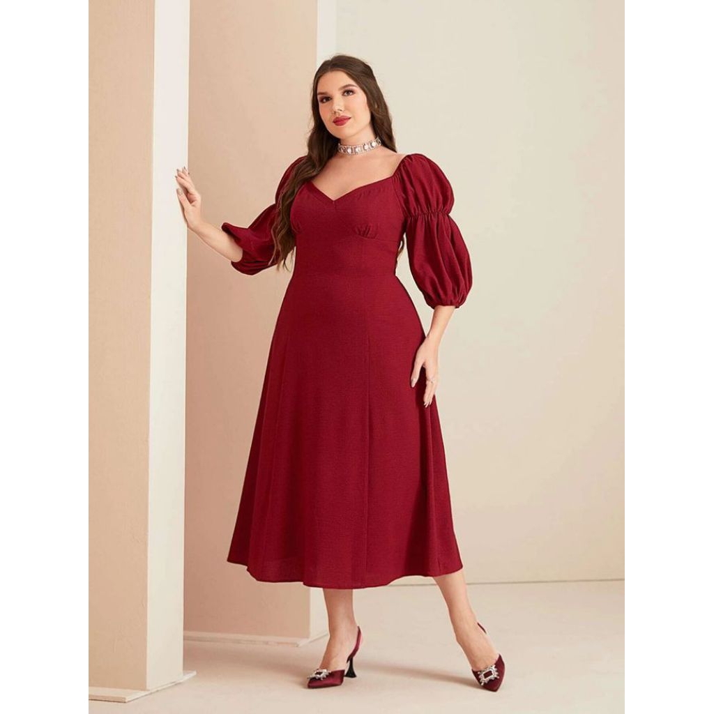 DRESS MITA DRESS KOREA DRESS SABRINA MIDI DRESS