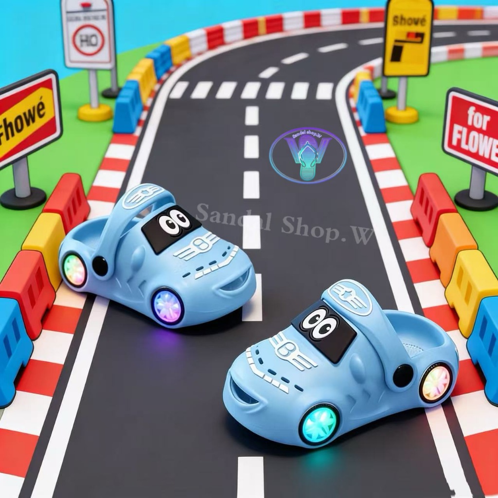 2026 Sandal led Mobil Anak perempuan Anak Laki Laki Sandal Mobil Led Anak Sandal Karet Anak Laki Lak