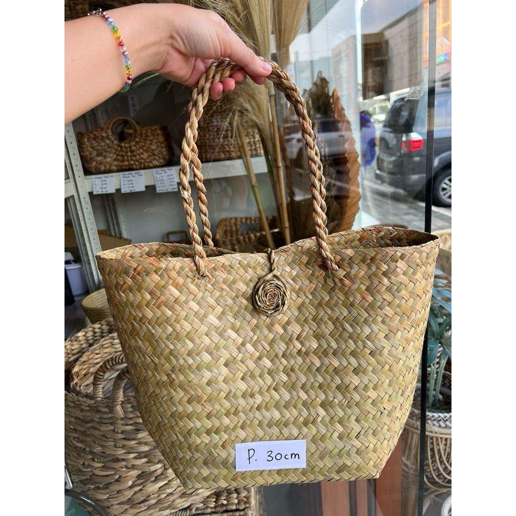 Tas Purun / Keranjang Anyaman Purun / Tas Hampers Purun E62