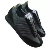 sepatu sekolah anak/dewasa specs104 Sepatu sekolah-sepatu olahraga kanvas hitam 32-44 unisex anti ai