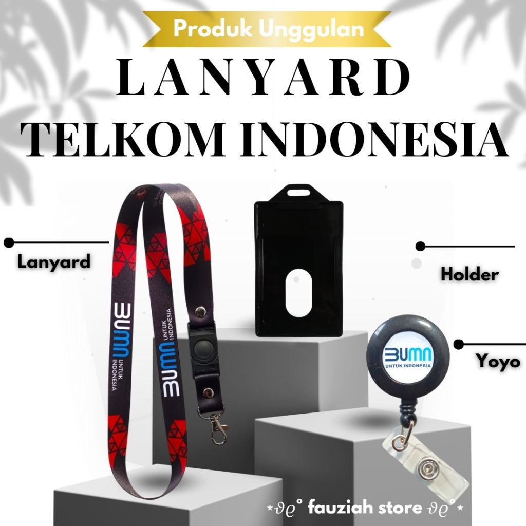READY TALI ID CARD BUMN TELKOM INDONESIA / LANYARD BUMN TELKOM TERMURAH, KUALITAS PREMIUM
