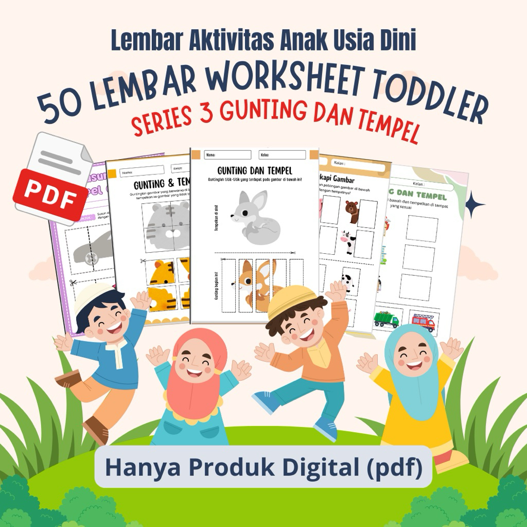 Worksheet anak usia 2-3 Tahun siap masuk PAUD/TK Printable