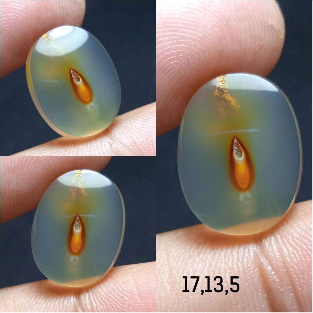 Natural Batu Akik Kristal Motif Gambar Kantong Semar Super Langka Antik