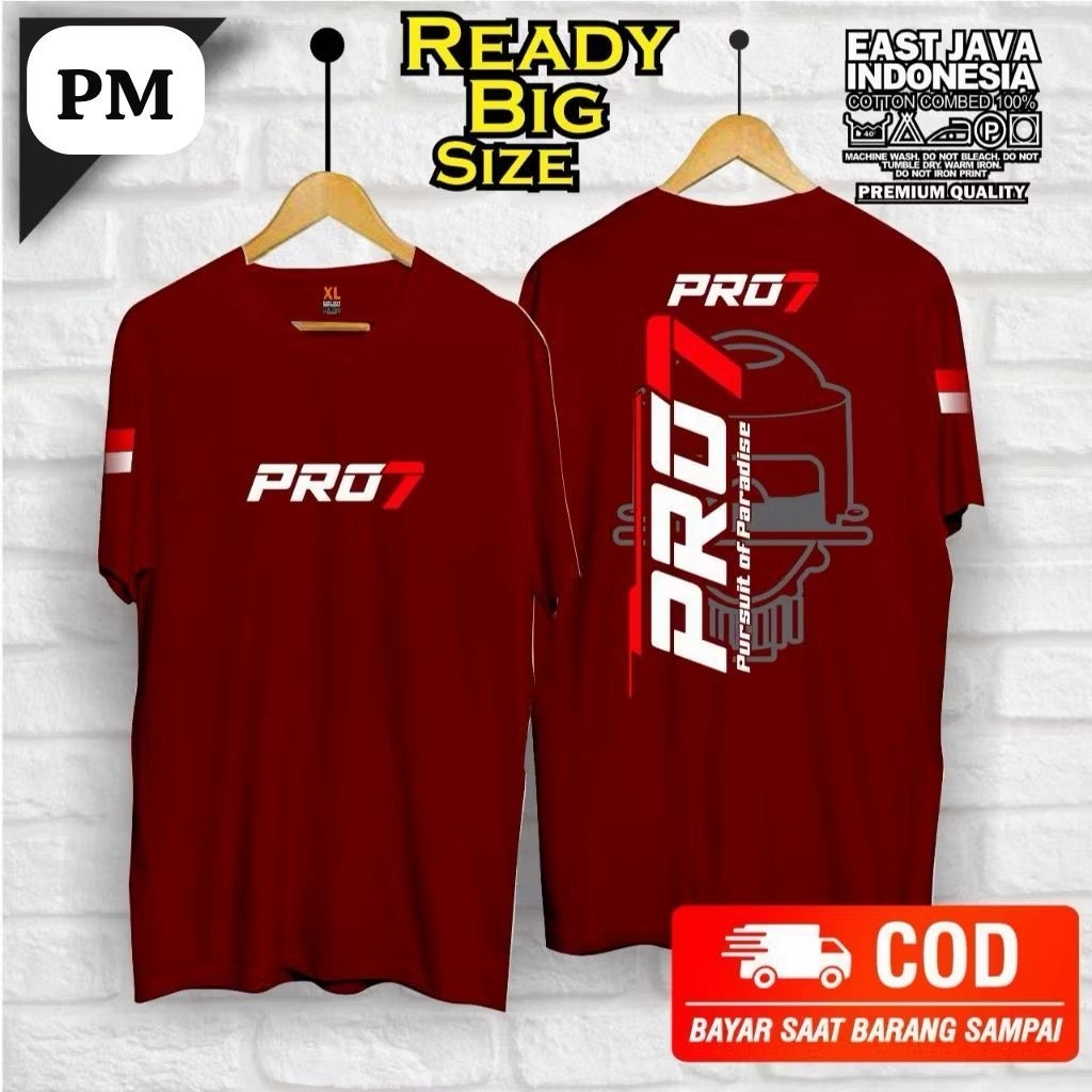 ￼baju kaos PRO 7 Pursuit of Paradise Team Pro 7 Auto Lighting Diesel Party bahan adem