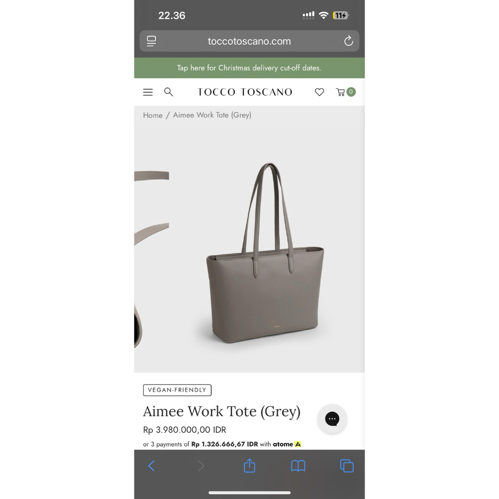 (NEW) TOCCO TOSCANO - AIMEE TOTE BAG (Grey)