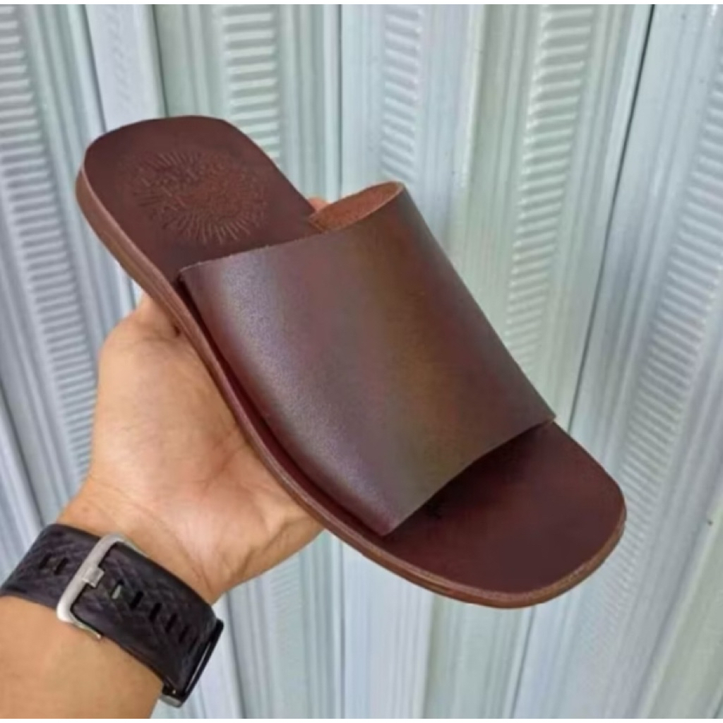Sandal Pria Kulit Sapi Asli Sandal Cowok Kulit
