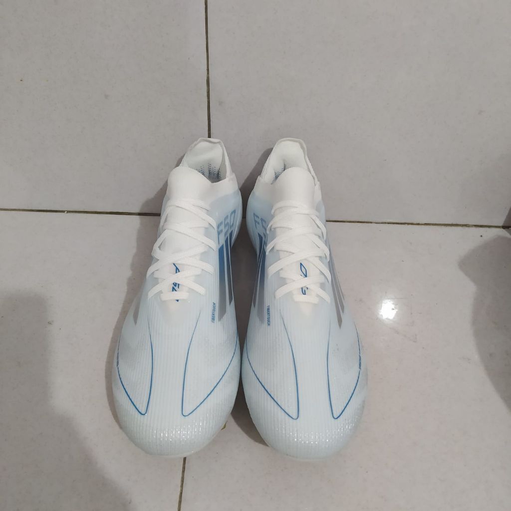 Sepatu Bola Adizero F50 elite White Blue FG