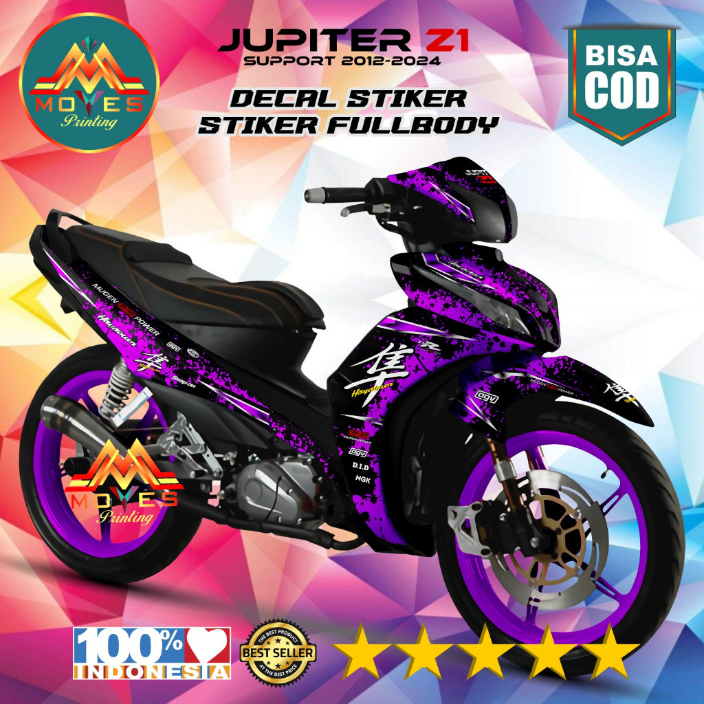 lagi promo decal stiker motor jupiter z1 full body motip hayabusa stiker variasi jupiter z1 full bod