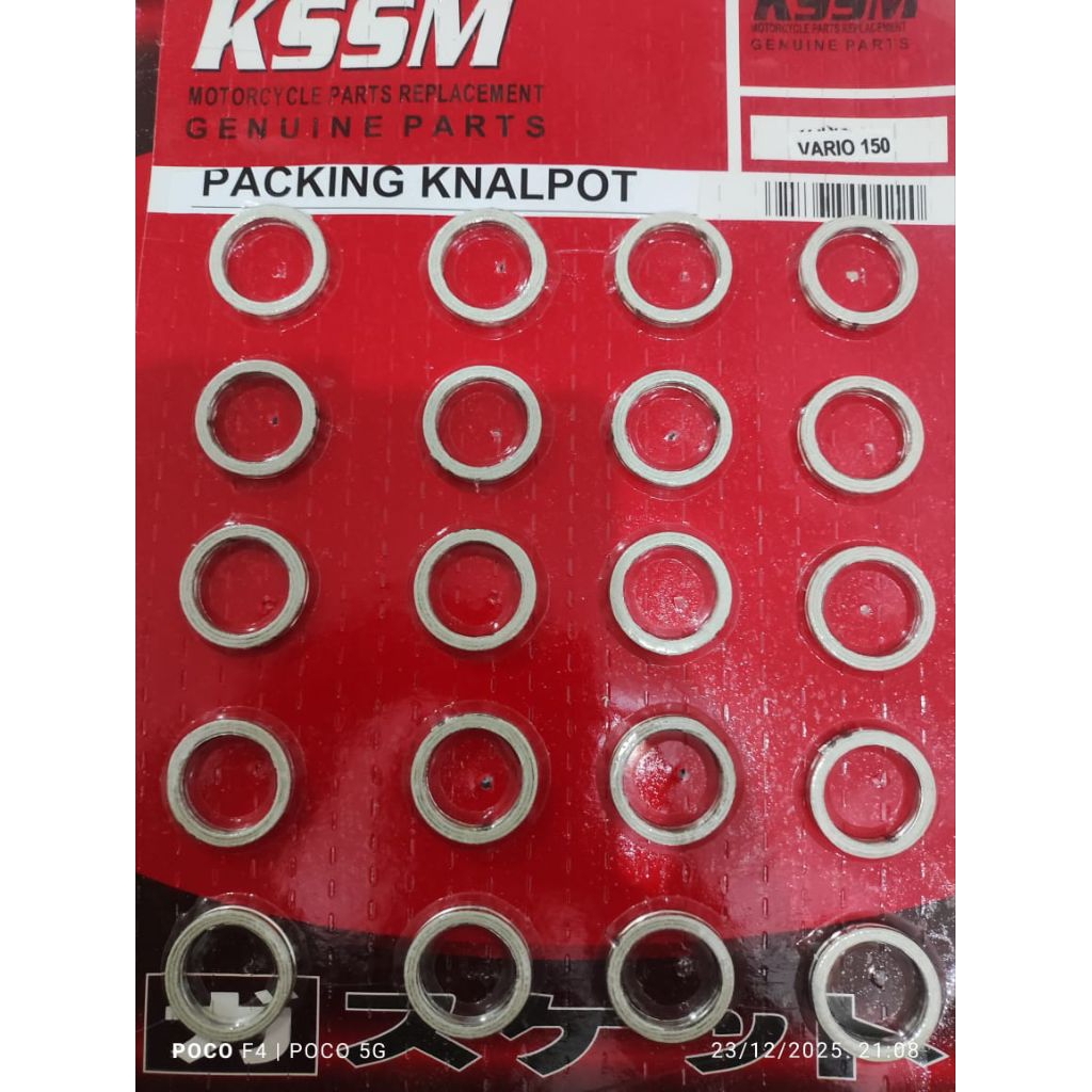 Grosir 1lembar Isi 20pcs Paking Knalpot PNP (KSSM) Vario 150, Vario 125 LED