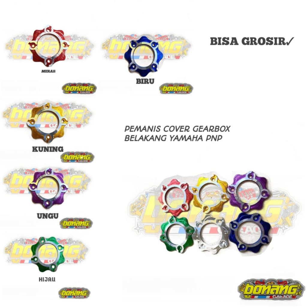 PEMANIS COVER GEAR BELAKANG YAMAHA PNP ALUMINIUM