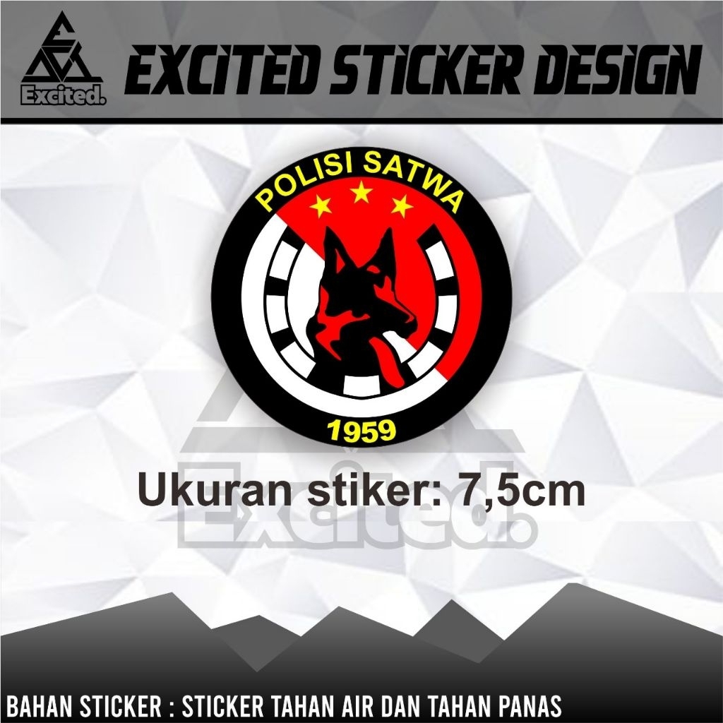 STIKER VINYL LOGO POLISI SATWA
