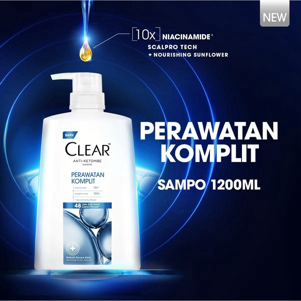 Clear Shampoo Perawatan Komplit 1200ml