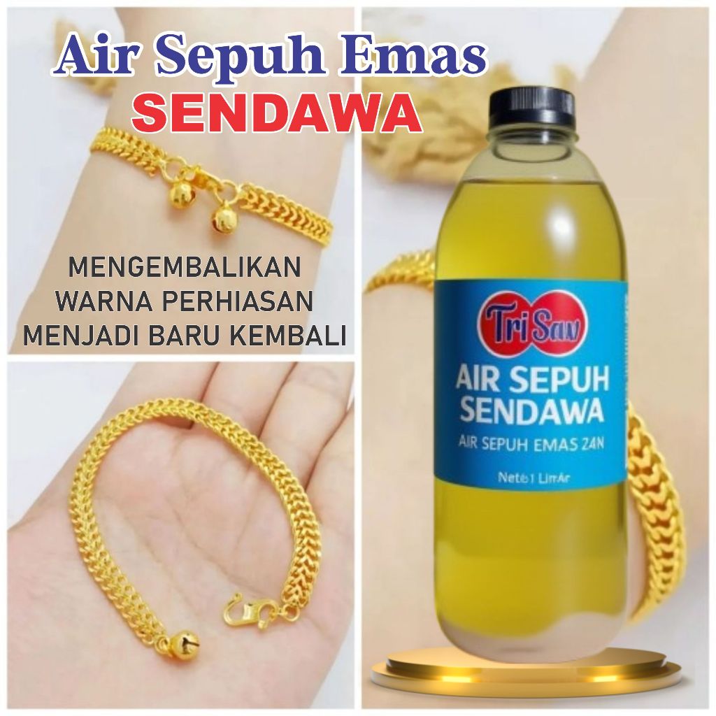AIR SEPUH SENDAWA SYIAW PENYEPUH PERHIASAN EMAS 24K