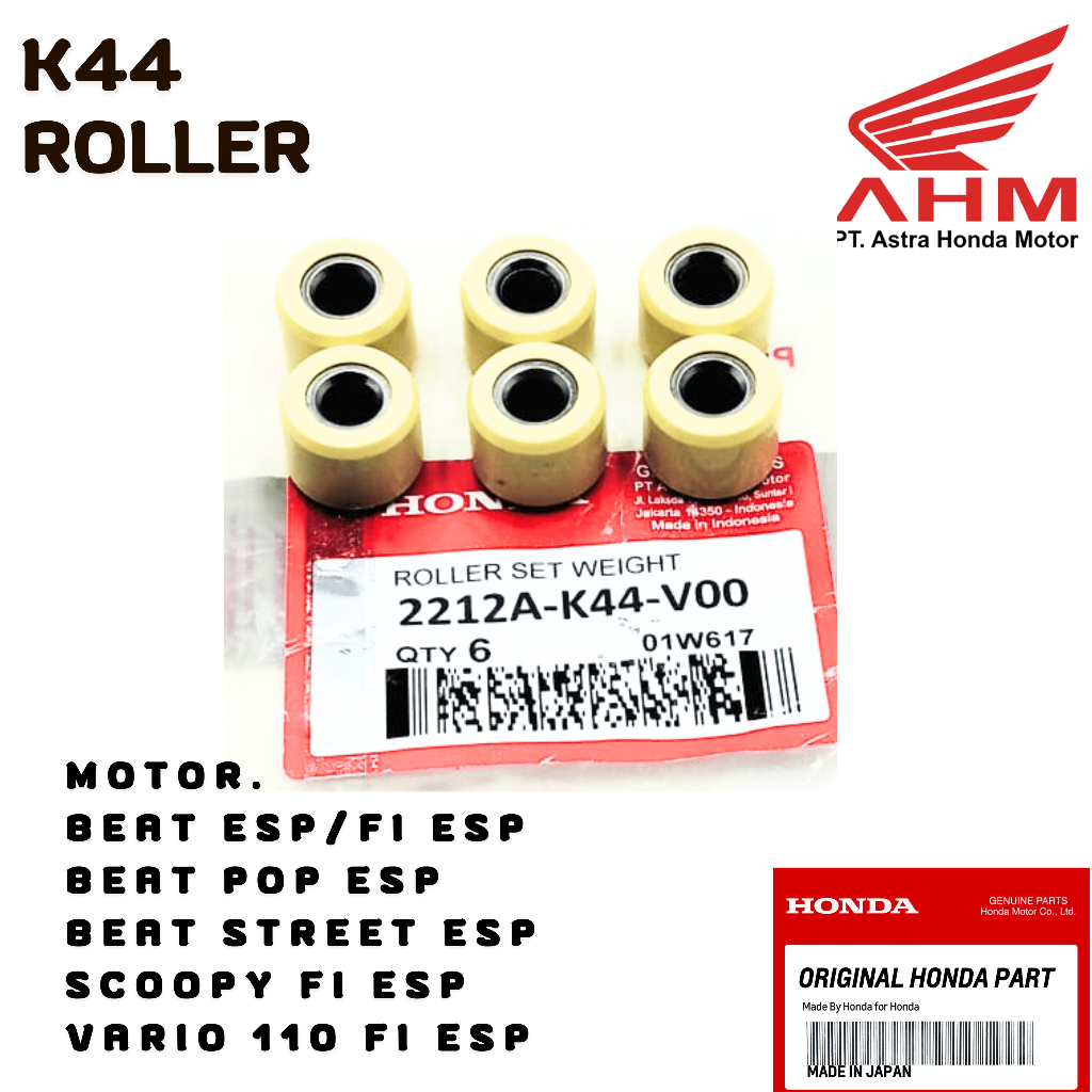 K44 ROLLER ORIGINAL HONDA BAET ESP,ROLLER ORIGINAL HONDA BEAT FI ESP,ROLLER ORIGINAL HONDA BEAT POP 