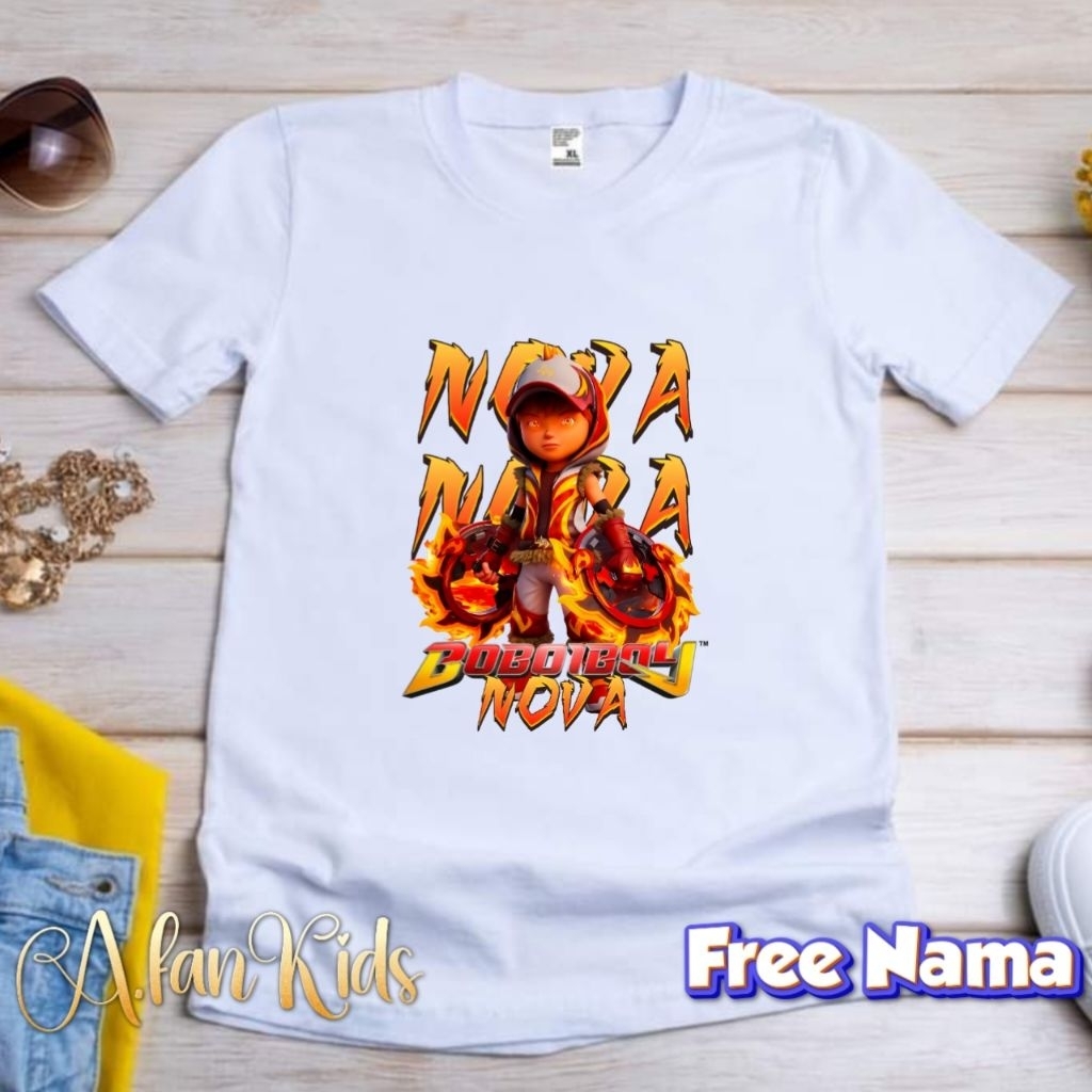 baju boboiboy nova kaos anak