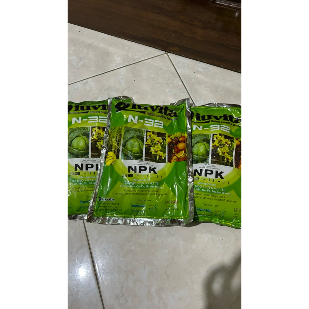 Pupuk Nutrisi Tanaman Lengkap Qiuvita N-32 500gram