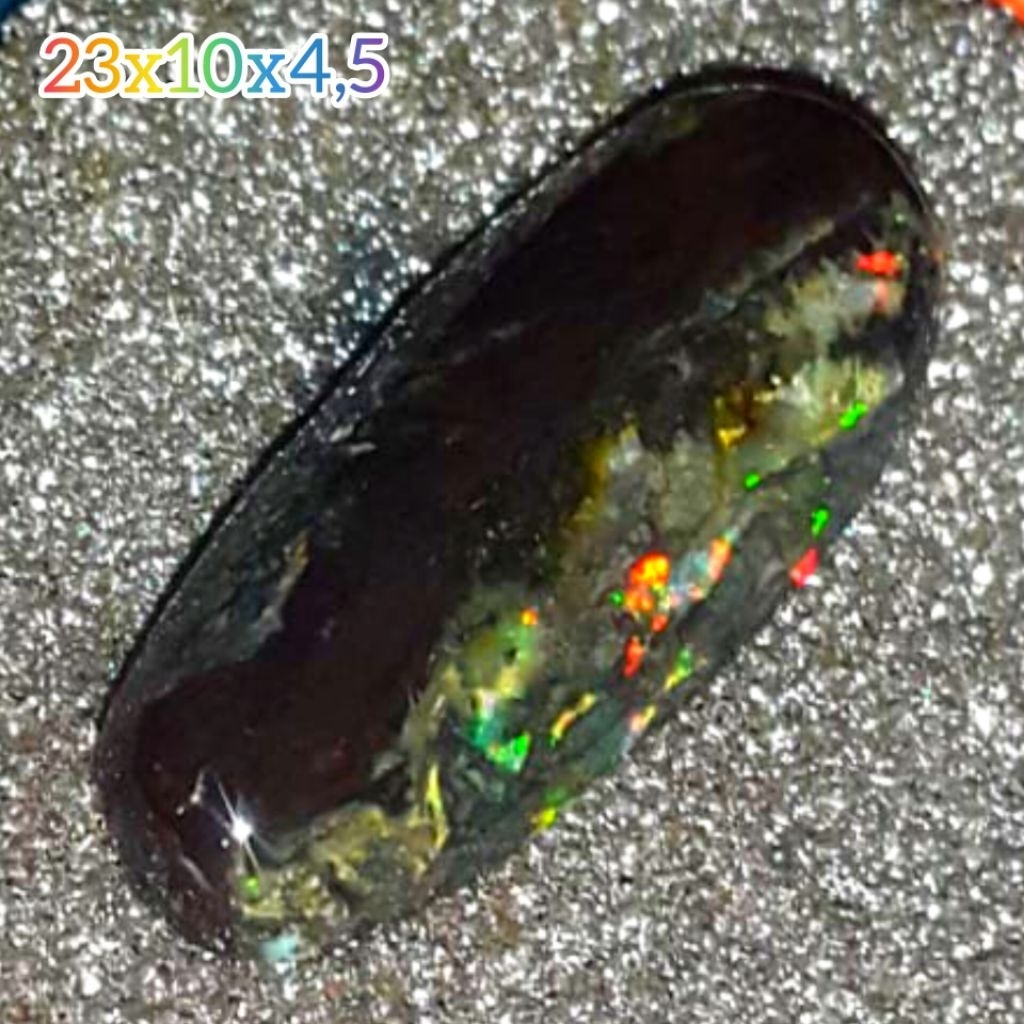 Batu Black Opal Sempur Banten Natural Jarong Bahan Ranting