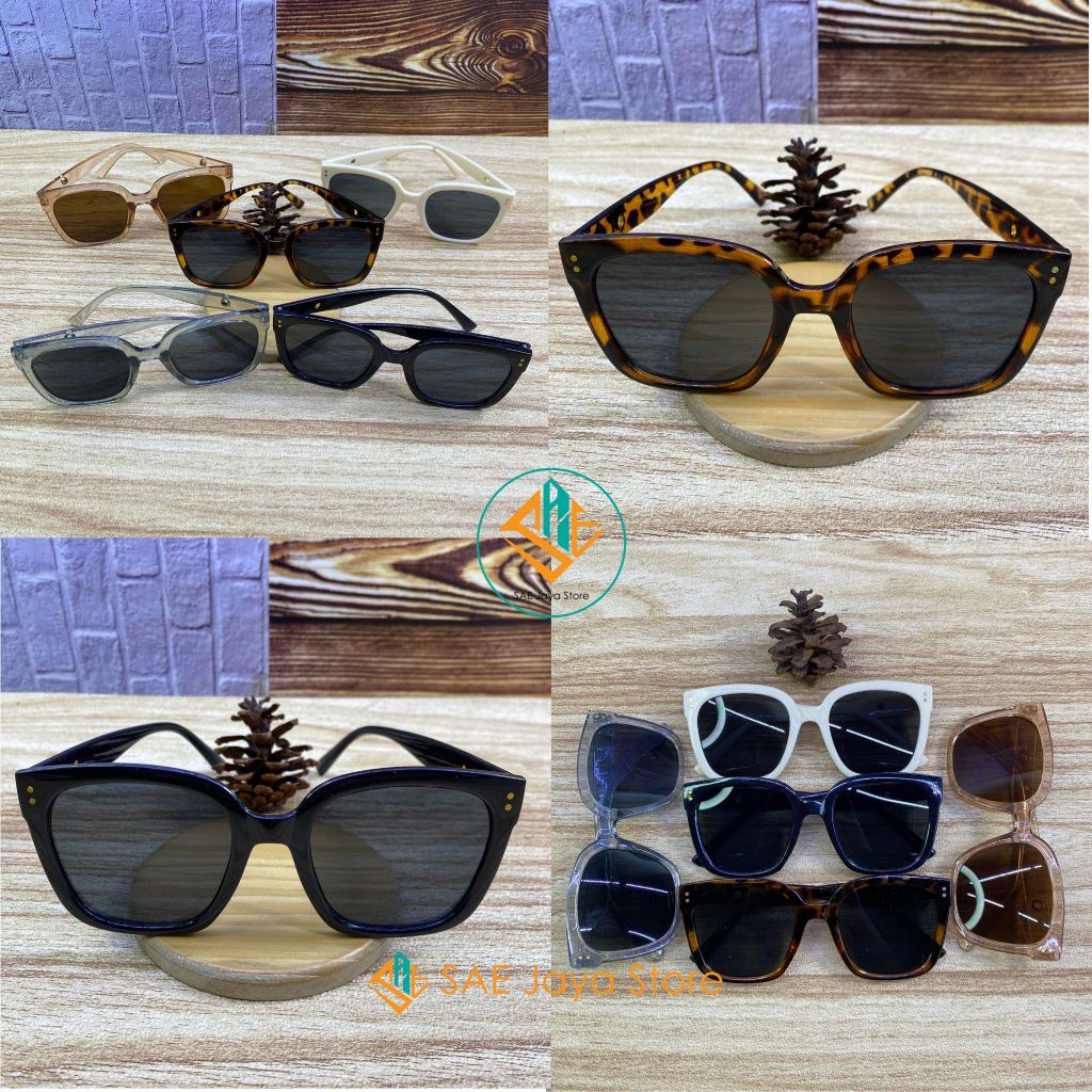 SAE - KACAMATA HITAM DEWASA FRAME KOTAK BESAR FASHION KOREA / KACAMATA DEWASA PRIA DAN WANITA