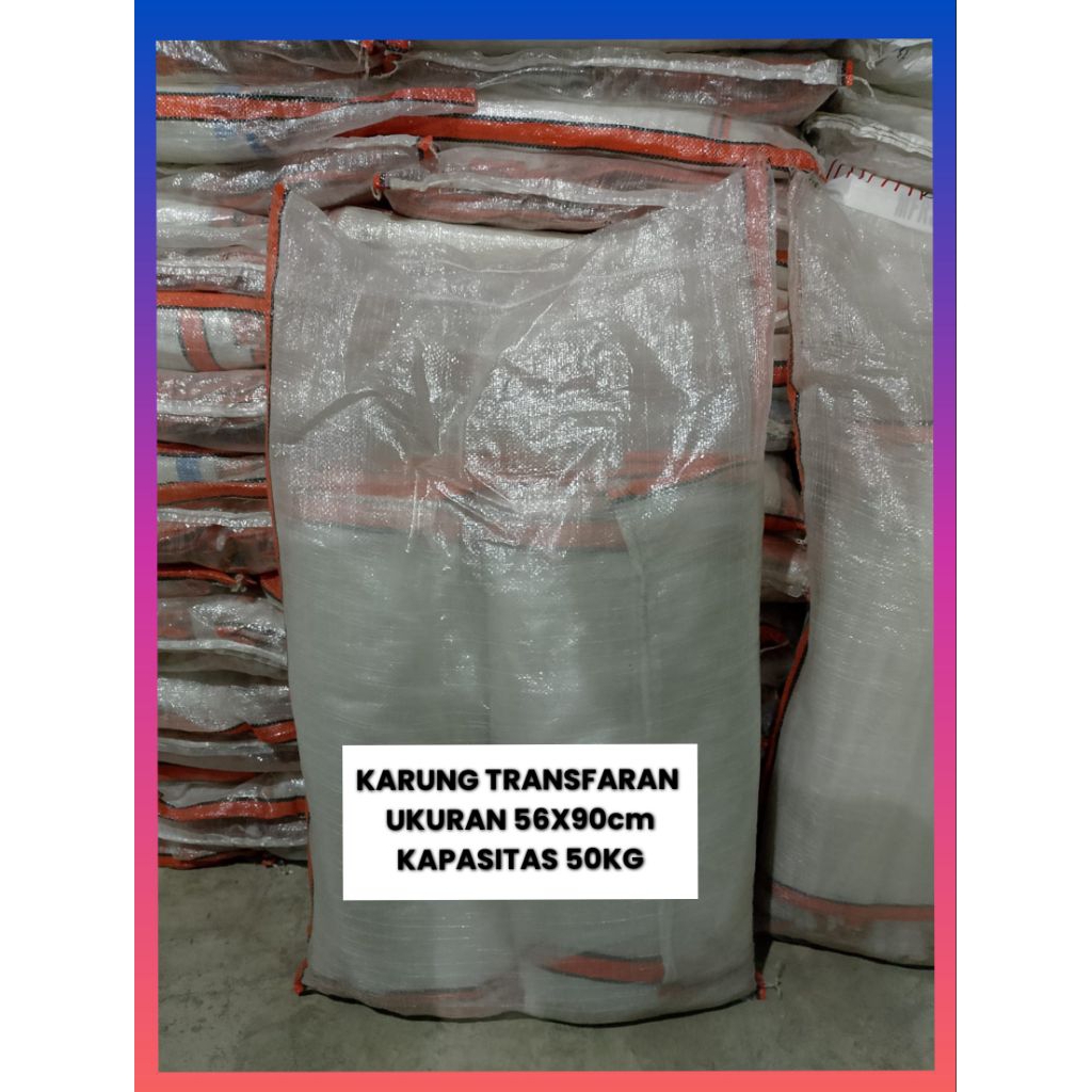 (KARUNG TRANSPARAN) kapasitas 50kg