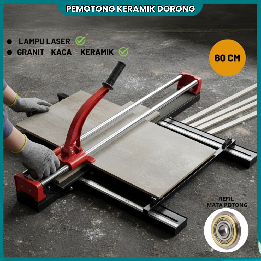Alat Potong Keramik 60 CM Manual Laser - Pemotong Granit Tile Cutter High Quality