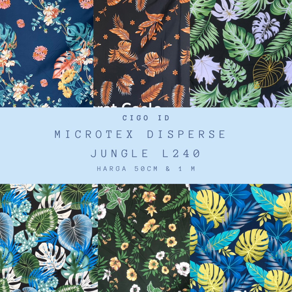 KAIN KATUN DISPERSE MIKROTEX / MICROTEX / POLYMICRO / KAIN SPREI MOTIF JANDA BOLONG 100 GSM