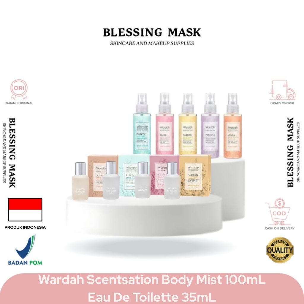Wardah Scentsation Body Mist 100mL |  Parfum Wanita Wangi Tahan Lama Hingga 5 Jam | Mudah Dibawa - C