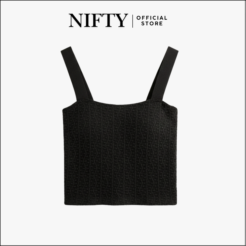 NIFTY.CO Tanktop Bra Korea Tali Lebar Wanita Crop Top Bra Motif Transparan Adem Push Up